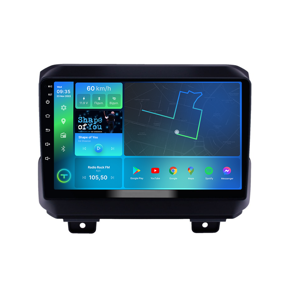 Автомагнитола штатная Torssen 2K F9432 для Jeep Wrangler/Rubicon 2018 г. 4G/Carplay/DSP 4/32 GB 9" (202304393)