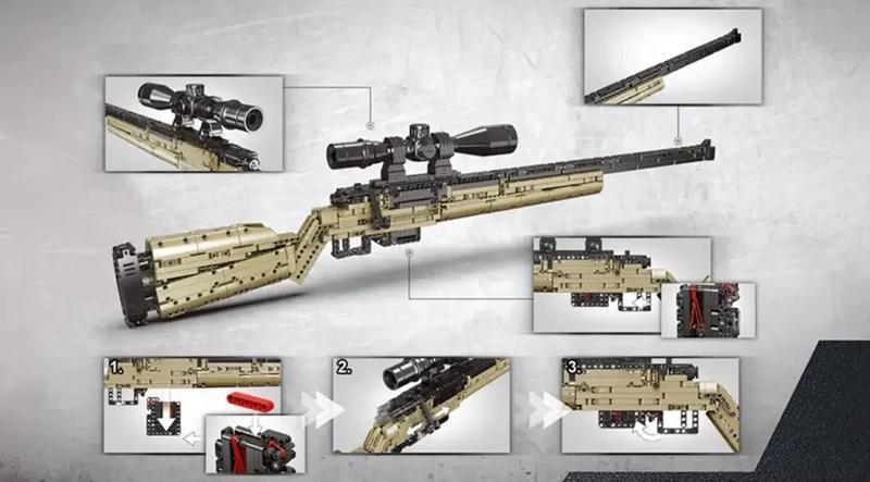 Конструктор снайперская винтовка Marksman M24 SWS 1114 деталей (мс9916кон) - фото 5 Конструктор снайперская винтовка Marksman M24 SWS 1114 деталей (мс9916кон) - фото 5