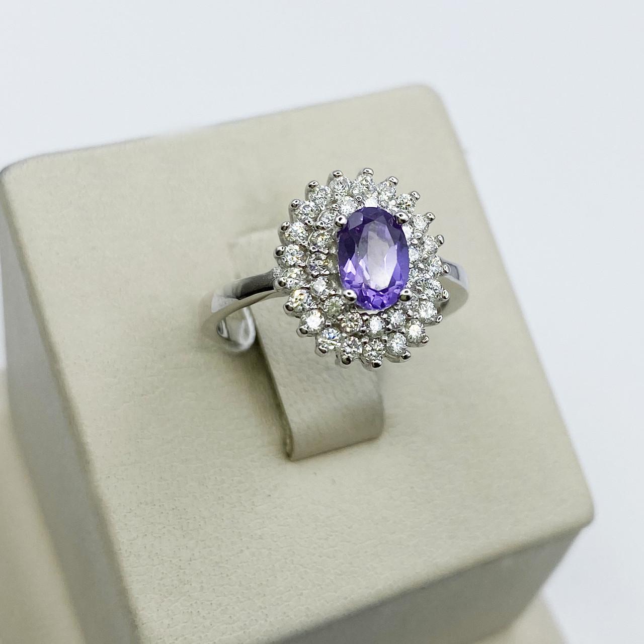 Кольцо серебряное с александритом р. 17 3,37 г (1958773463)