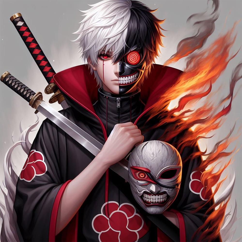 Алмазная мозаика SHLab Аниме Tokyo Ghoul Кен Вышивка Камнями SHS-40358 Полная Выкладка 40x40 см (40358)