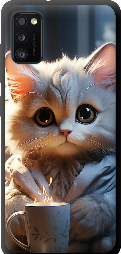 Чехол на Samsung Galaxy A41 A415F White cat (5646b-1886-42517)