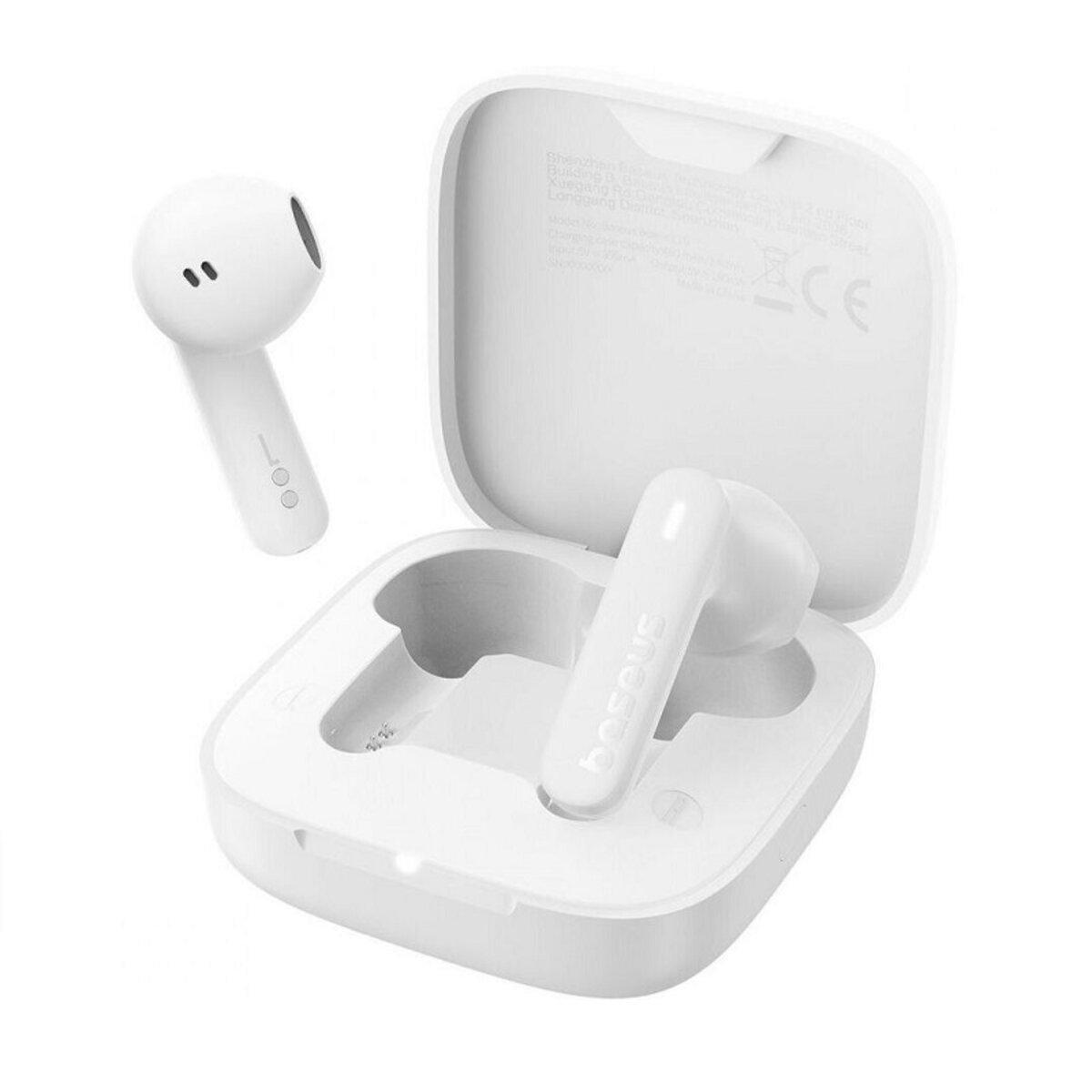 Наушники беспроводные Baseus Bowie E16 True Wireless Earphones BT5.3 500 mAh Stellar White (A00061900223-00)