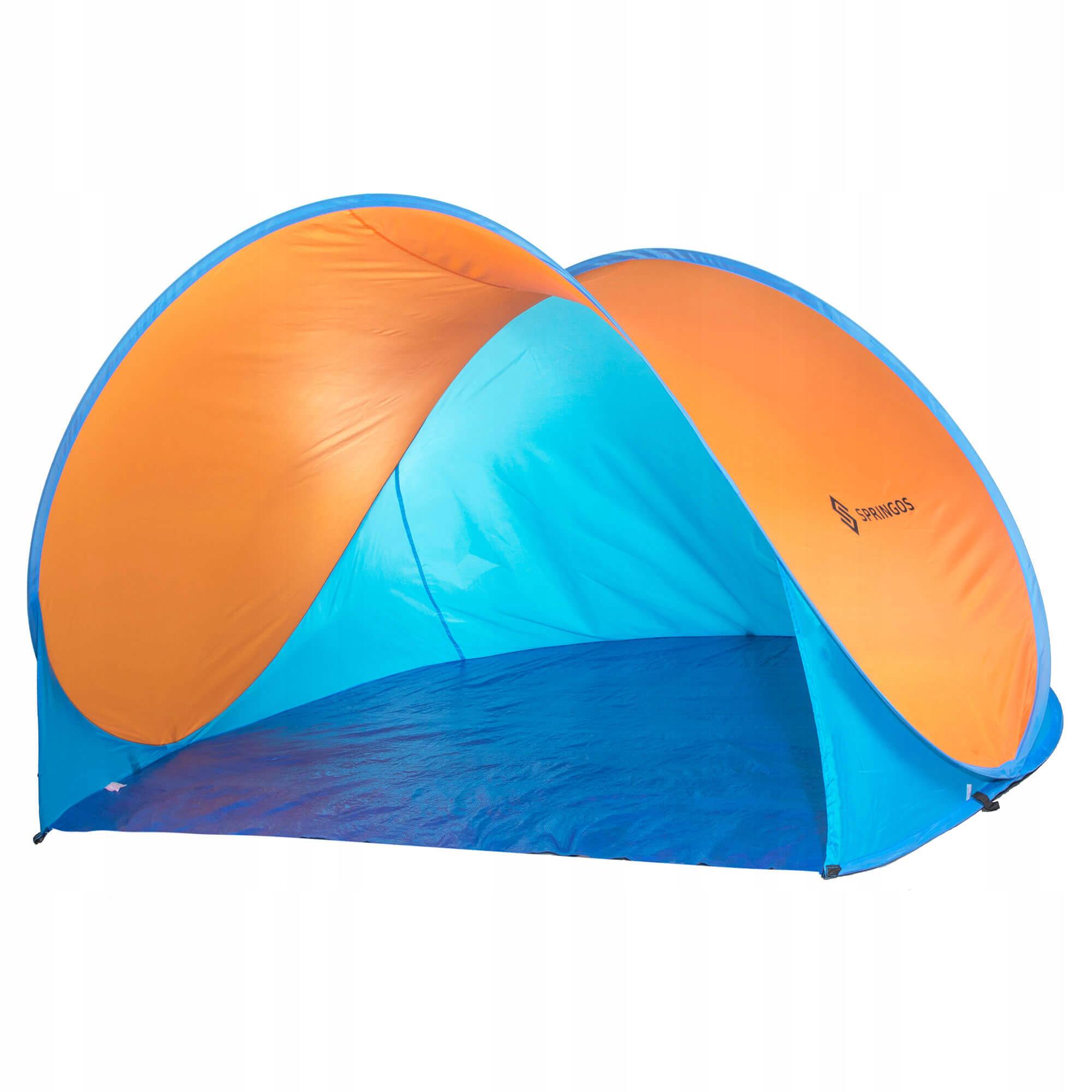 Тент пляжний Springos Pop Up 200x120 см Blue/Orange (PT003)
