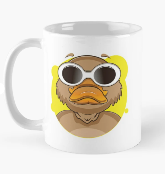 Чашка керамическая с принтом Крутая утка 330 мл Белый (ПН252Ч)