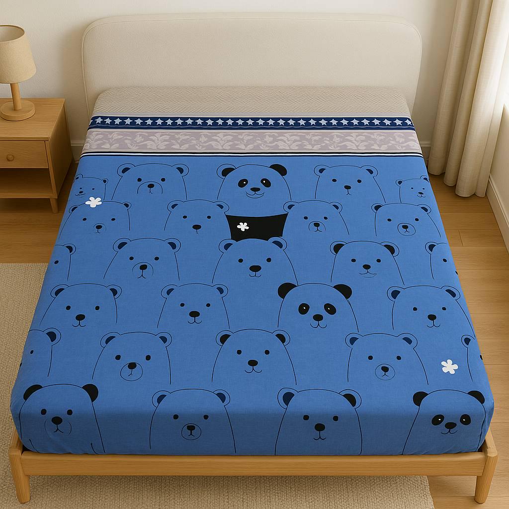 Простыня Мишки на резинке бязь 180х200 см (G-bb1304/x180)