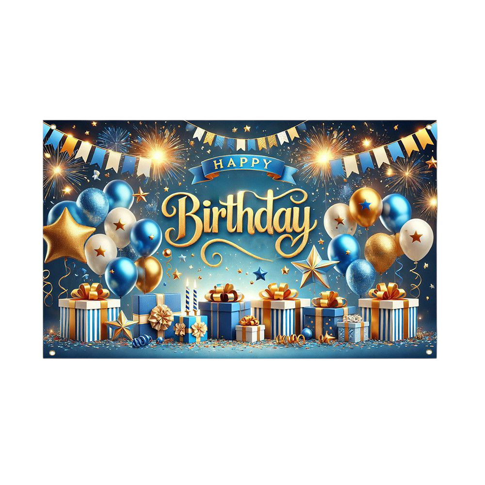 Плакат-фотозона для праздника Happy Birthday 110х180 см (2602470930)