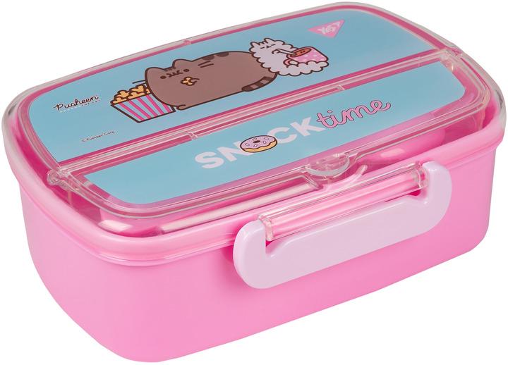 Контейнер харчовий YES Pusheen з приборами 750 мл Рожевий (708161)