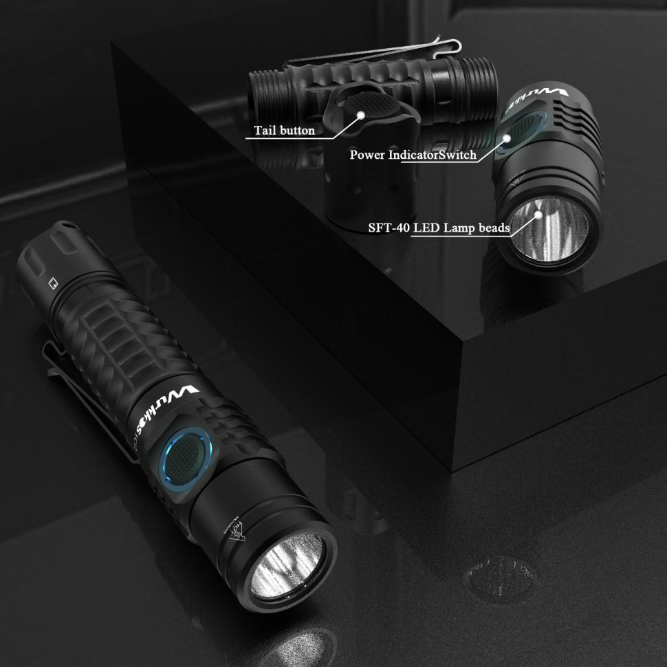 Фонарь Wurkkos FC12 SFT40 2000lm, черный - фото 3 Фонарь Wurkkos FC12 SFT40 2000lm, черный - фото 3