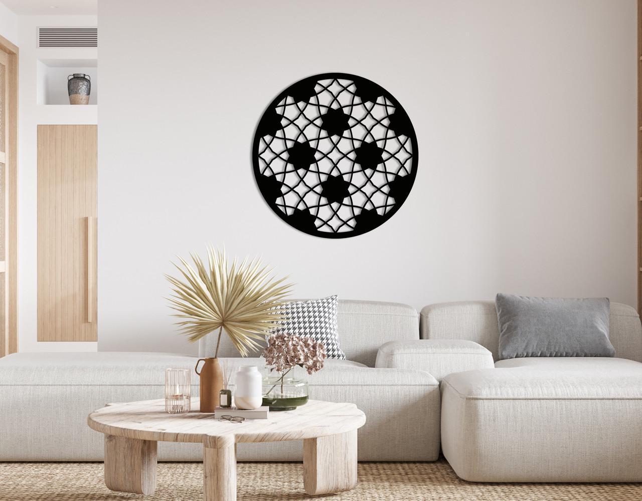 Декоративное панно на стену Upwood Decor Circle-056 52 30х30 см Black (1580849042)