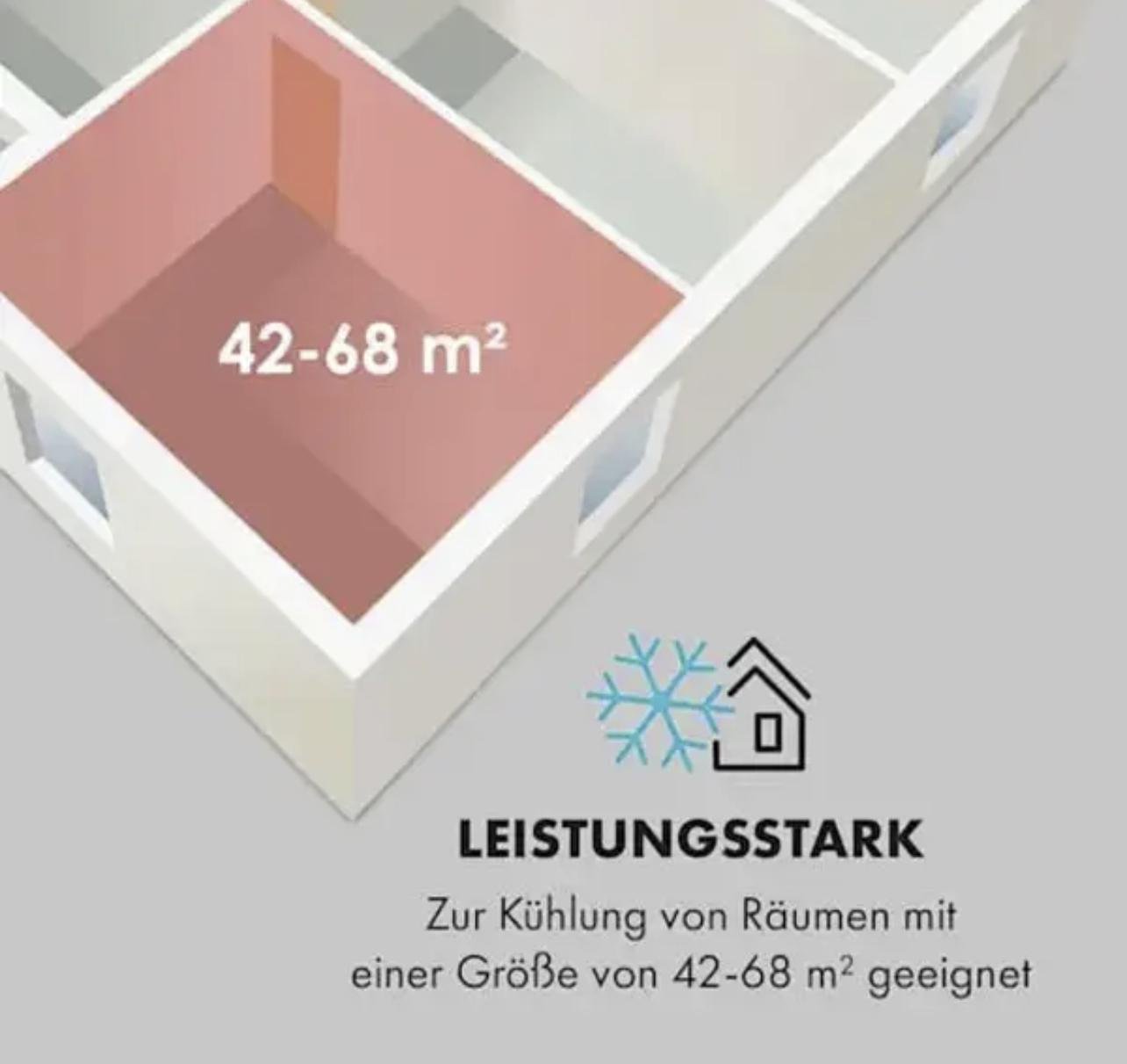 Кондиционер KLARSTEIN Grandbreeze Pro 14K 3в1 460 м3/ч 14 000 БТЭ/4,1 к Вт 68 м2 - фото 6