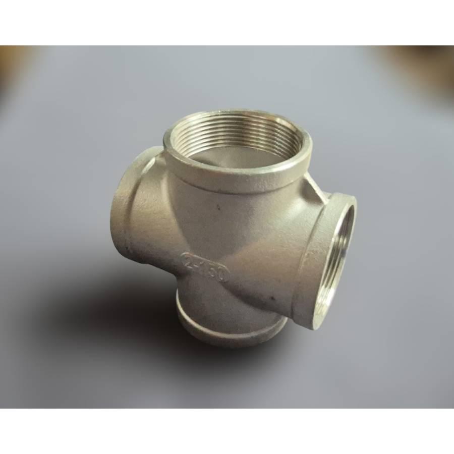 Крестовина муфтовая Ду50 нержавеющая сталь AISI304 ВР BSPP Class 150 90° 2" (29203307) - фото 4 Крестовина муфтовая Ду50 нержавеющая сталь AISI304 ВР BSPP Class 150 90° 2" (29203307) - фото 4