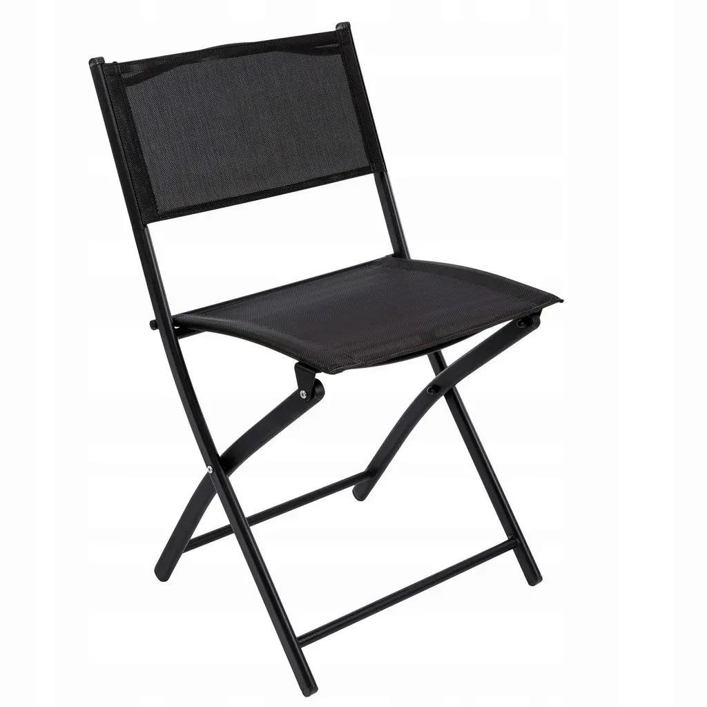 Стул садовый раскладной Черный (381176)