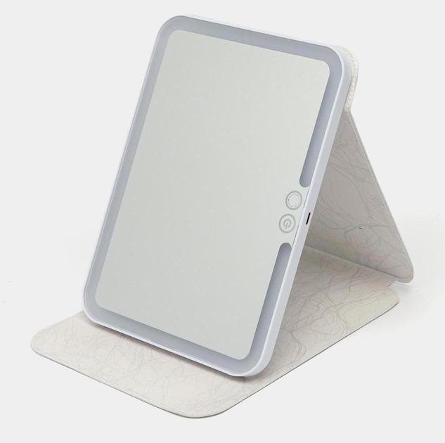 Зеркало настольное раскладное с LED подсветкой сенсорное 3 режима (NM3750) Зеркало настольное раскладное с LED подсветкой сенсорное 3 режима (NM3750)