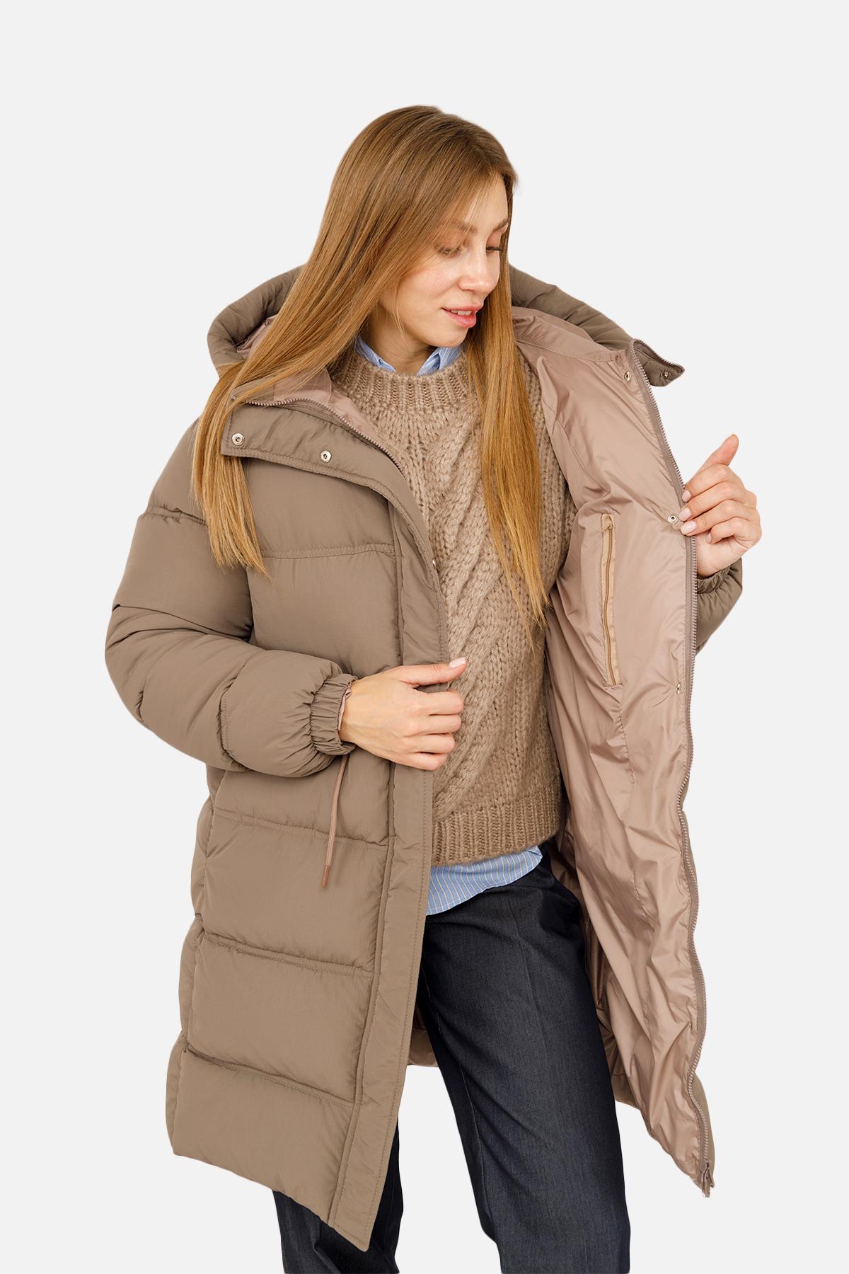 Куртка жіноча р. 46 Коричневий (SKT001020249) - фото 4 Куртка жіноча р. 46 Коричневий (SKT001020249) - фото 4