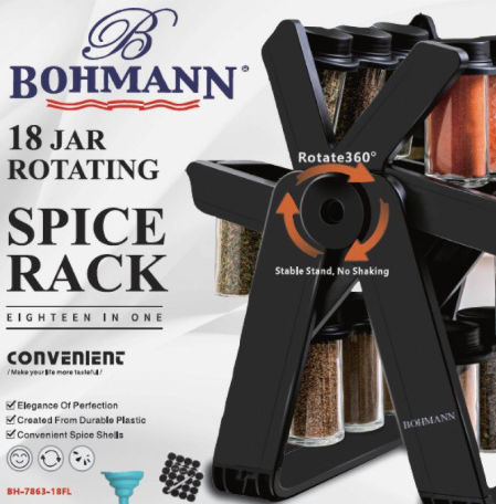 Набір ємностей для спецій Bohmann на підставці 18 пр. (7863-18 FL) - фото 5 Набір ємностей для спецій Bohmann на підставці 18 пр. (7863-18 FL) - фото 5