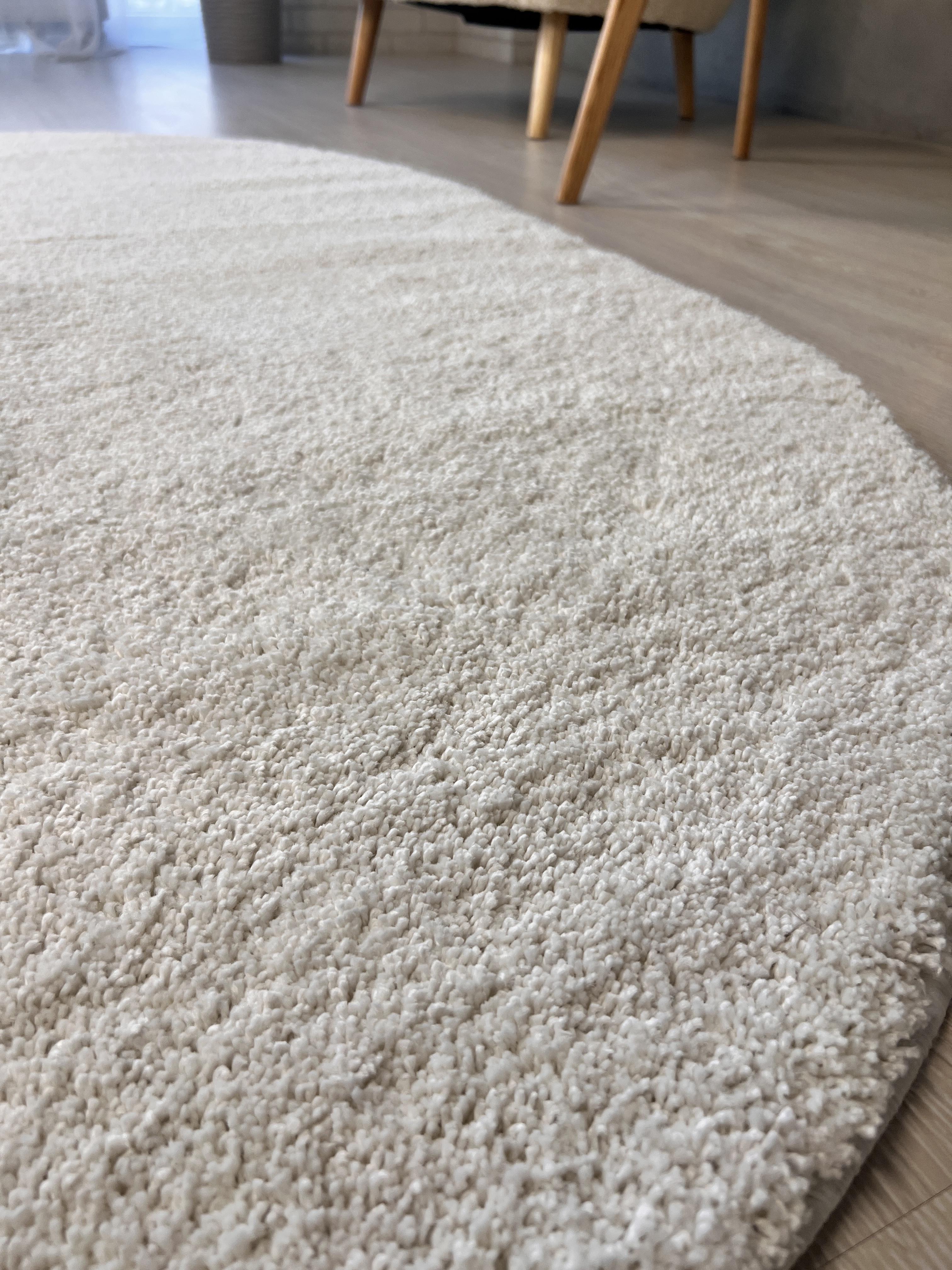 Пушистый ковер Super Softness шегги овал 80x150 см Кремовый/Белый (2144/F401RО8) - фото 8