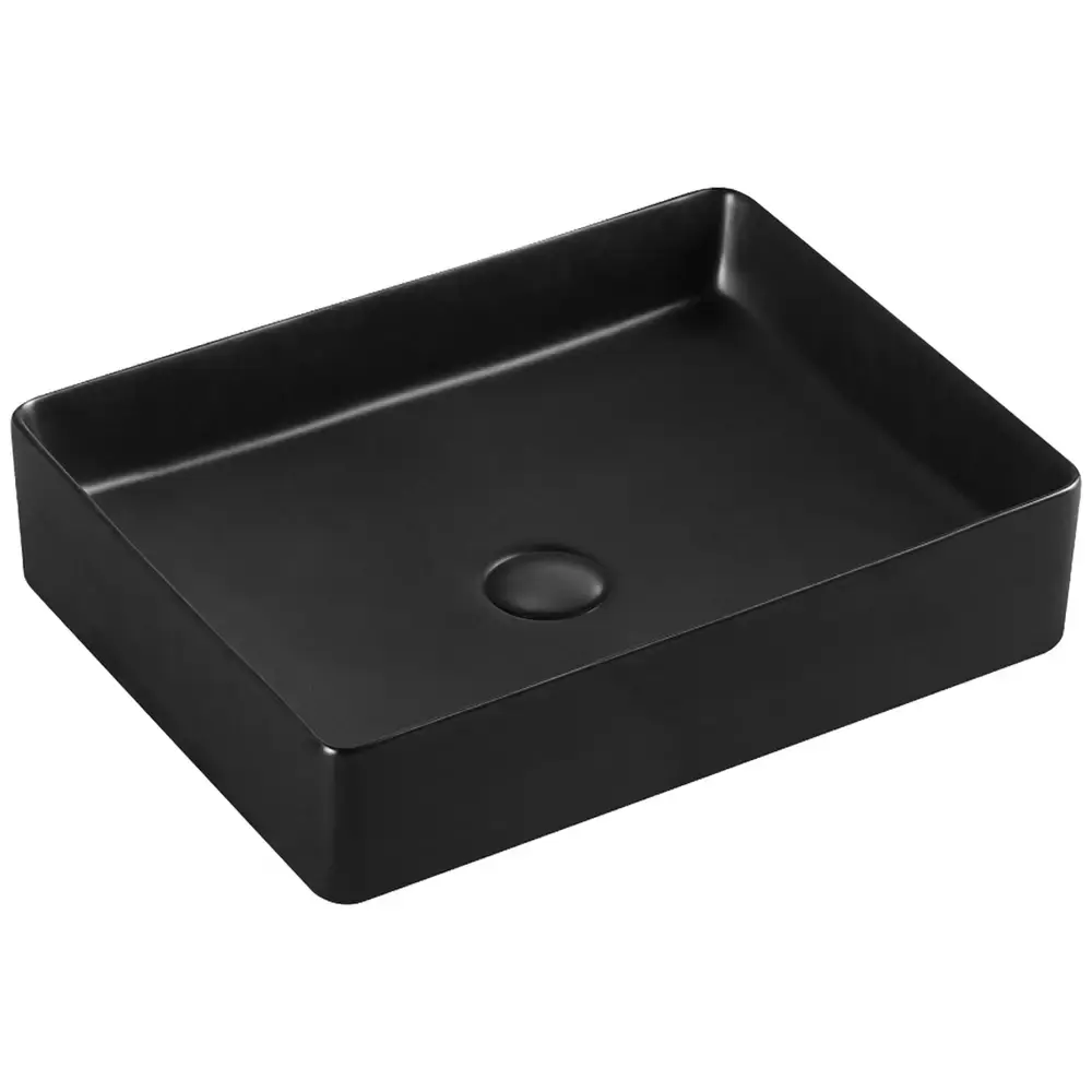 Умывальник накладной Devit Flow Square 510x405 прямоугольный, черный матовый (DFL2170100MB)