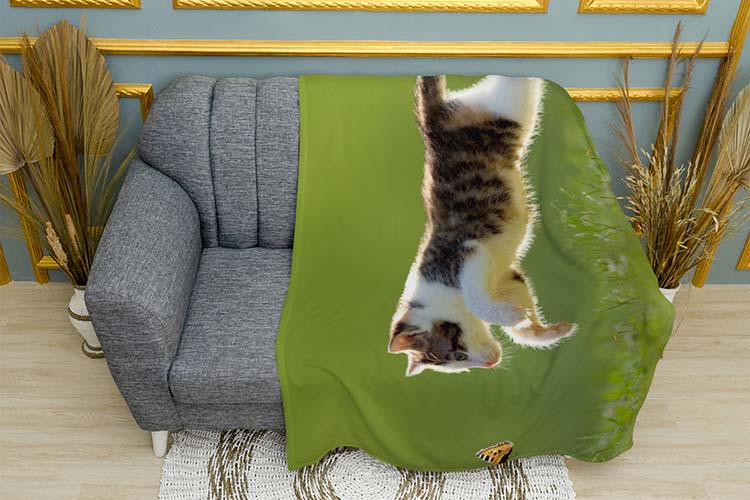 Плед Kitten Game in the field плюш одношаровий 135х150 см (113990)