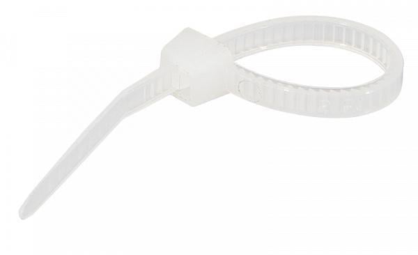 Стяжка-хомут кабельная АСКО-Укрем нейлон 80х2,5 мм 100 шт. Белый (A0150090002)
