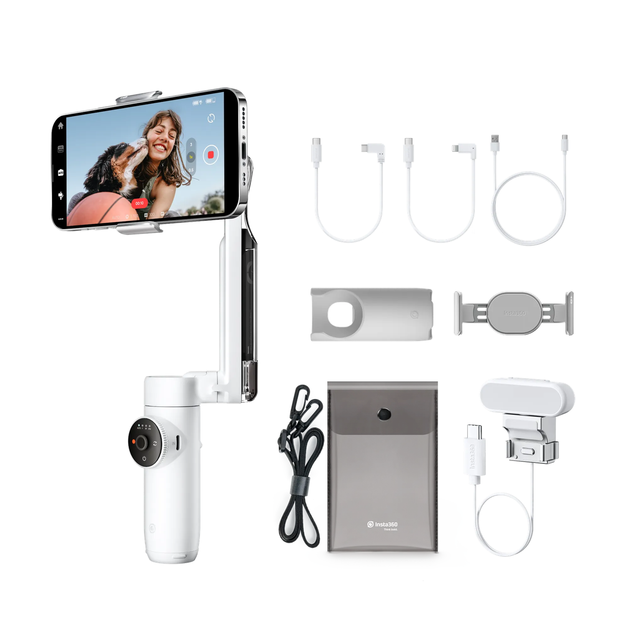 Стабилизатор Insta360 Flow Creator Kit White - фото 6 Стабилизатор Insta360 Flow Creator Kit White - фото 6