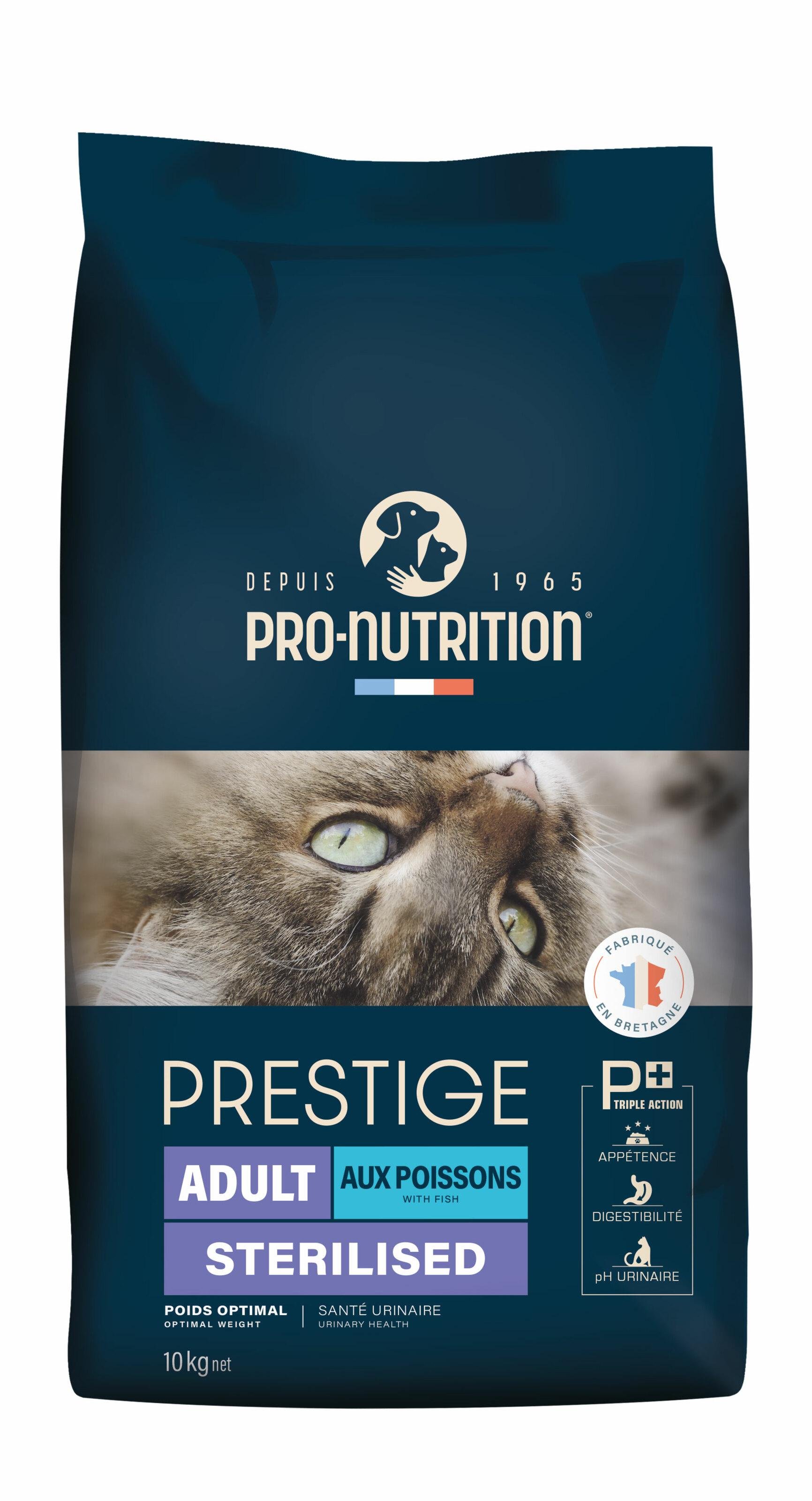 Корм сухий повнораціонний для дорослих стерилізованих кішок Pro-Nutrition Flatazor Prestige Cat Sterilized Fish з рибою