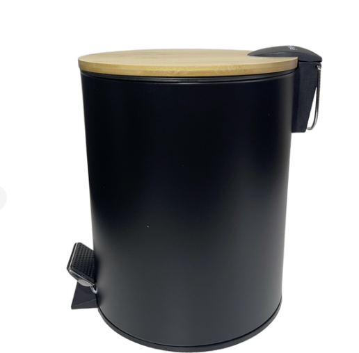 Мусорное ведро с педалью и деревянной крышкой 3 л Черный (20588035) - фото 7 Мусорное ведро с педалью и деревянной крышкой 3 л Черный (20588035) - фото 7