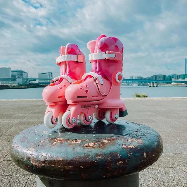 Роликовые коньки детские Yvolution Twista YC01P4 р. 30-34 Розовый (29924912) - фото 6