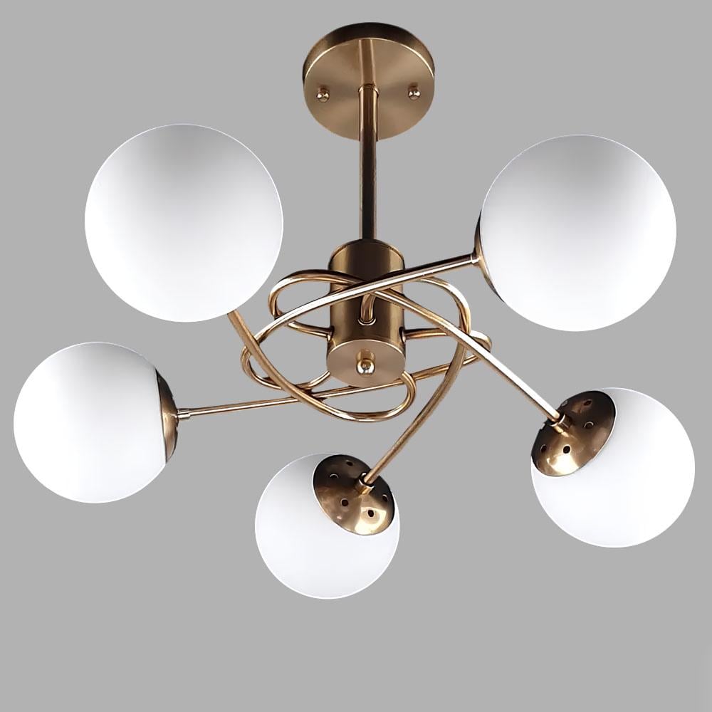 Люстра молекула потолочная Light House SH-19569/5 плафоны белые 580х580х380 мм Cooper