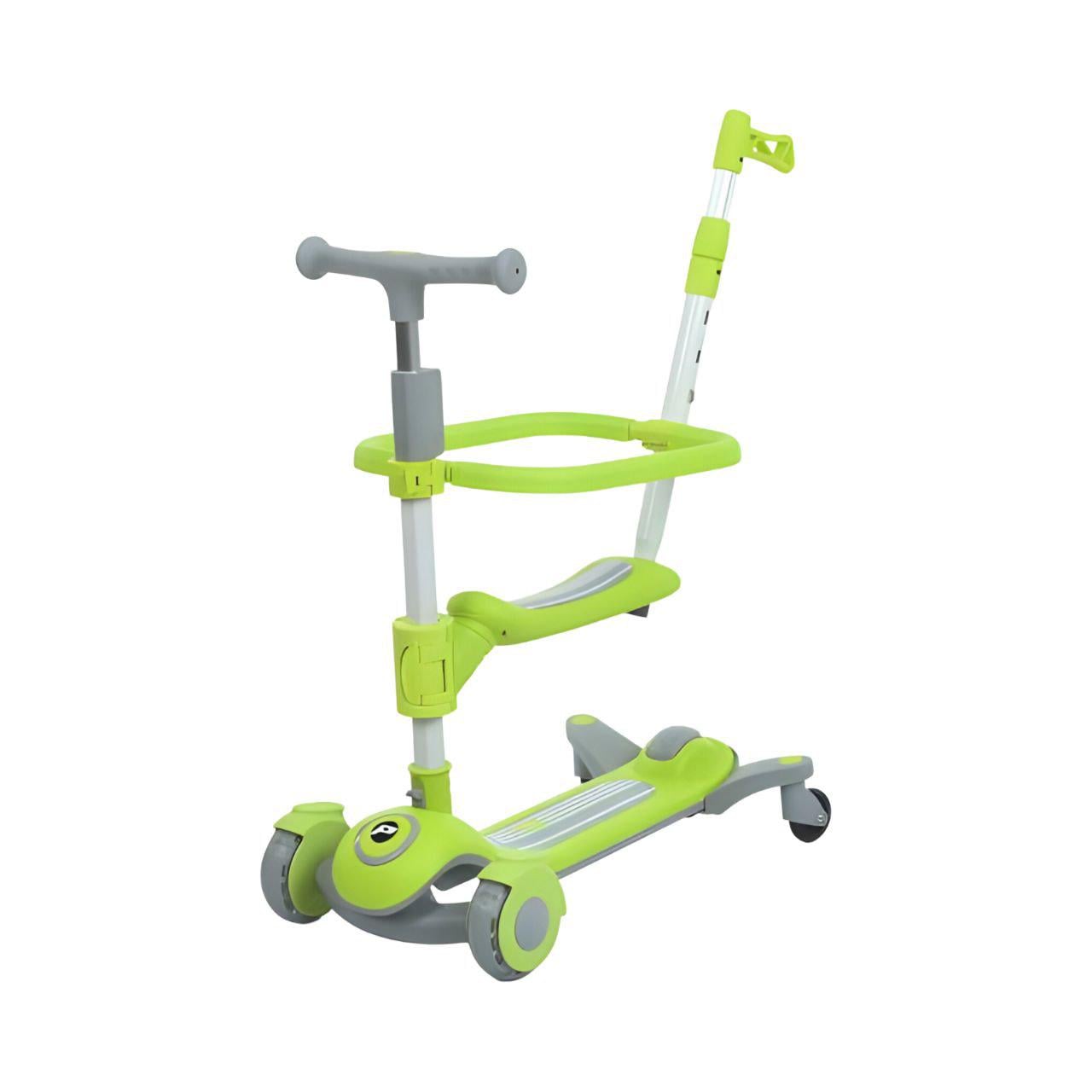 Самокат детский JR 3-127-BRN 3в1 с музыкой/светящимися колесами/регулируемым рулем Коричневый (26394552)