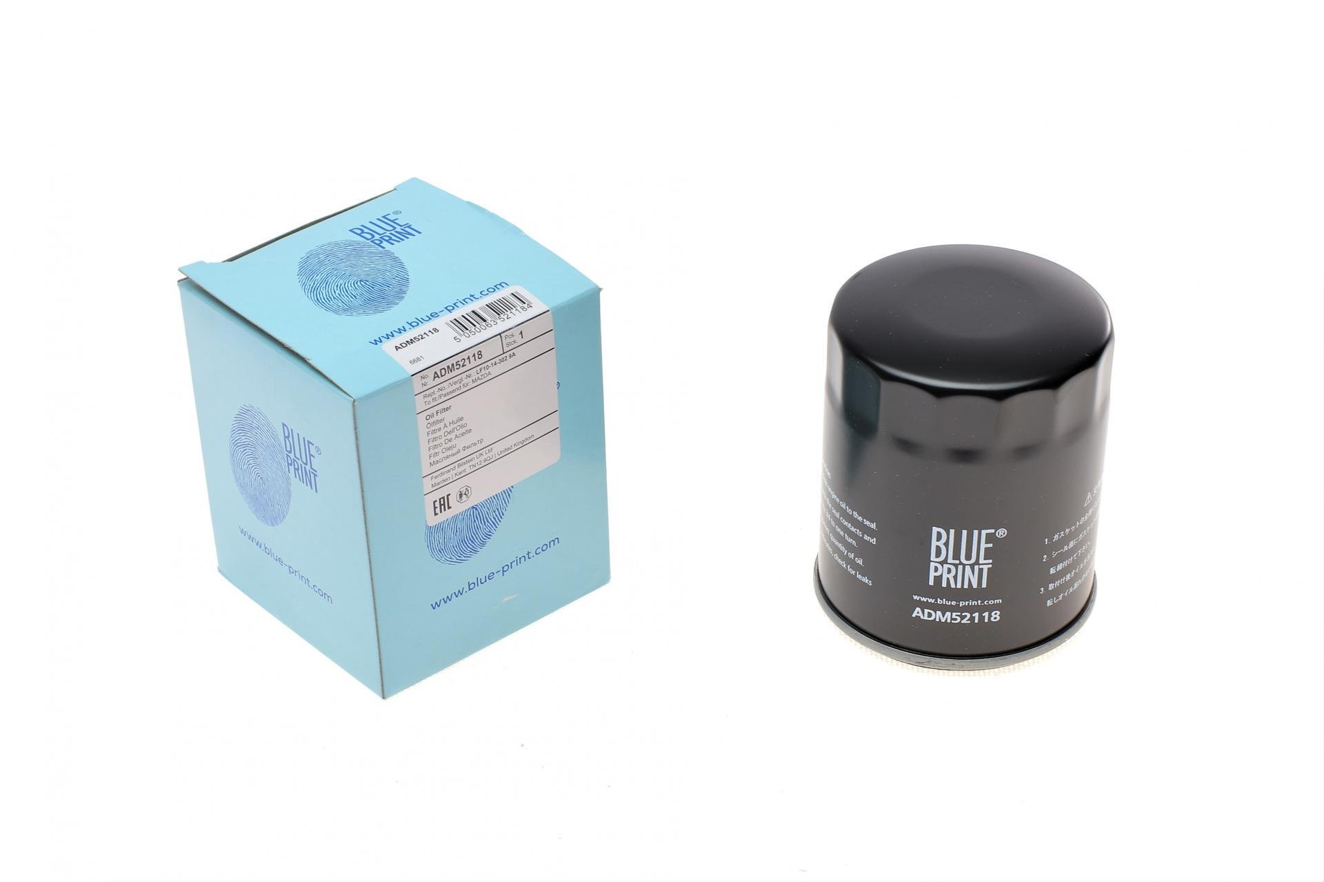 Фильтр масляный BLUE PRINT для Mazda 3/5/6/MX-5 1,8-2,5 16V 03- (ADM52118)