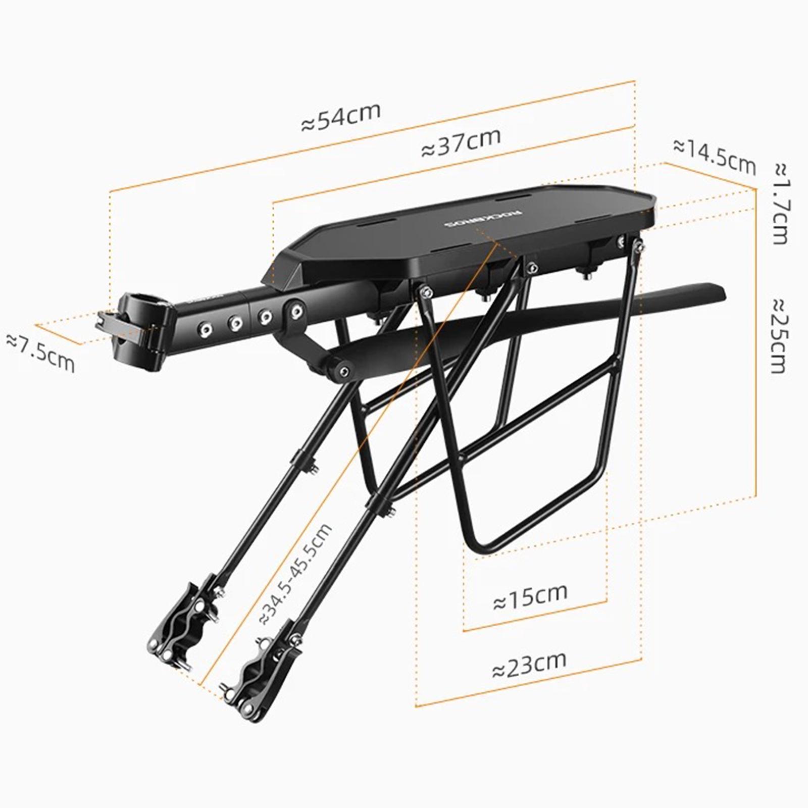 Багажник на велосипед с крылом и местом для фонариков ROCKBROS RBHJ для 26-29" Черный (RB-RBHJ-1-5523) - фото 5