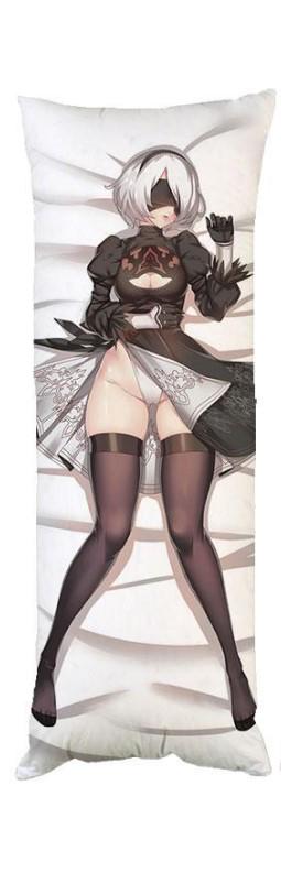 Подушка дакимакура NieR Automata декоративная ростовая для обнимания 60x180 см двусторонняя