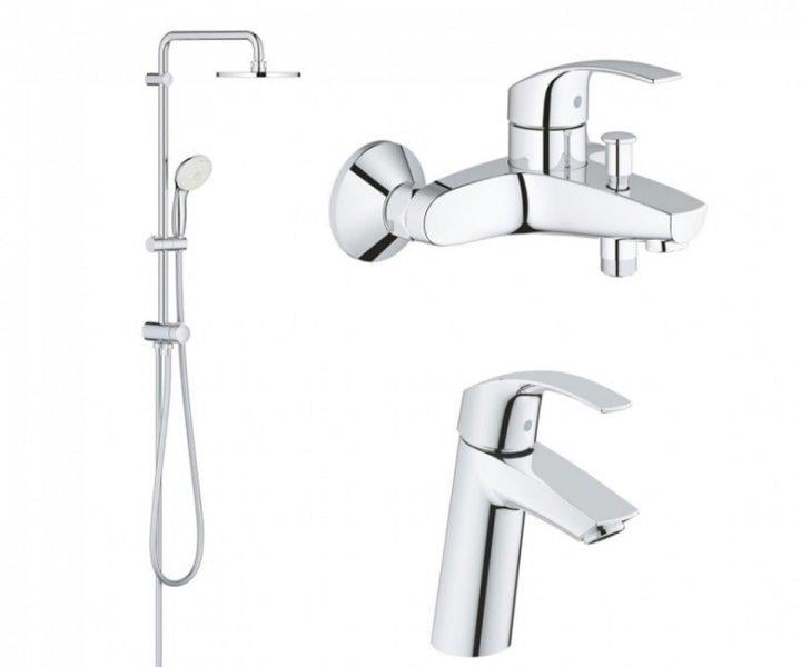 Набор смесителей для ванны Grohe Eurosmart 123389M (23324001+27389002+33300002)