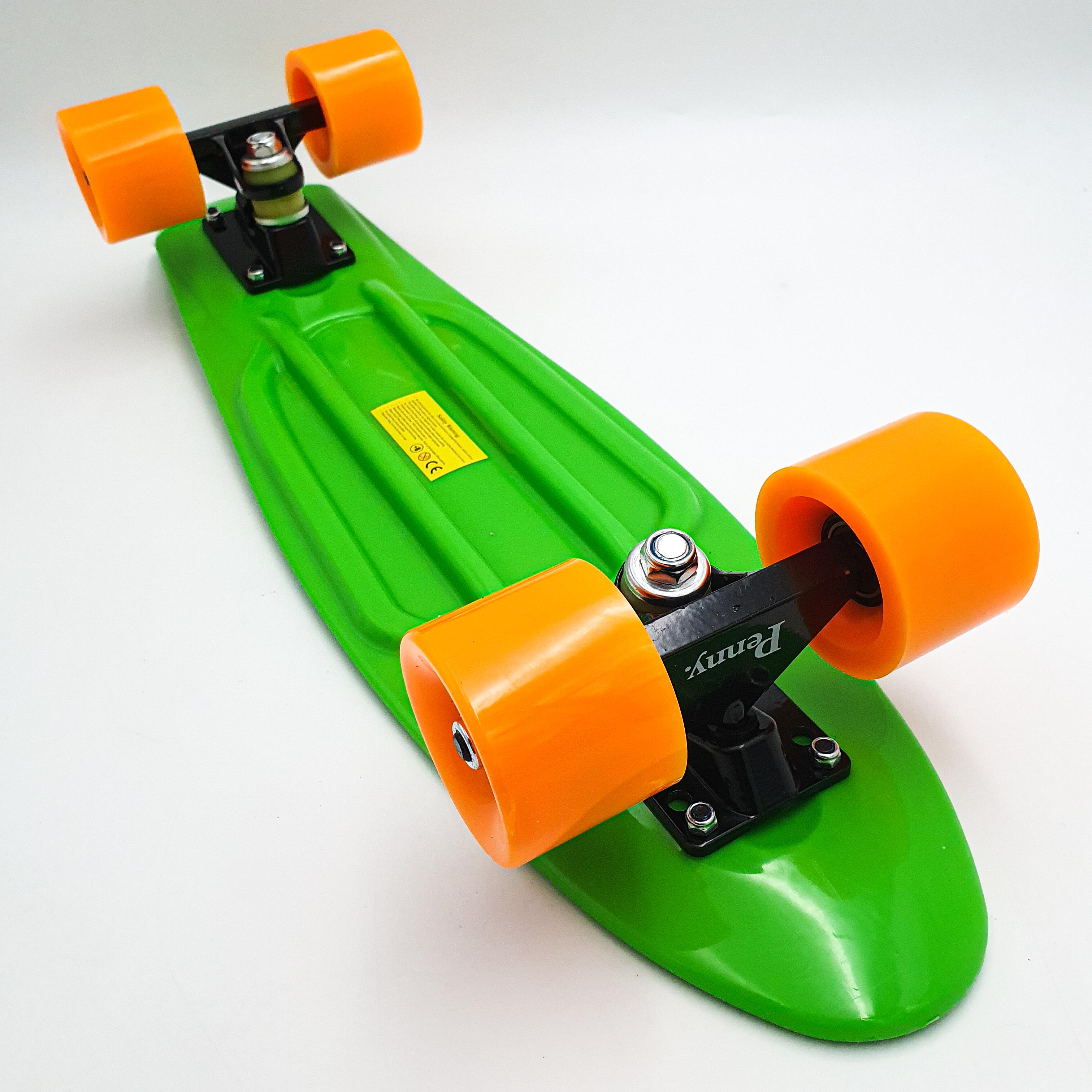 Пенни борд скейт 55х15см до 80кг ABEC 7 матовые колеса скейтборд Penny Board Pastel Series салатовый - фото 5