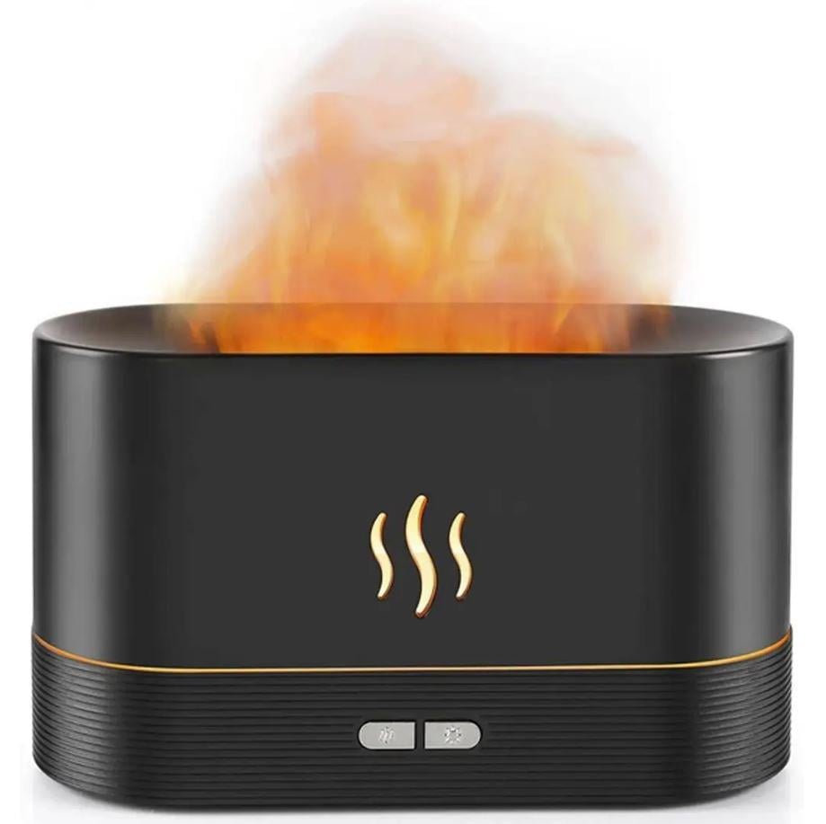Зволожувач повітря Вулкан з ефектом полум'я та нічником 7 кольорів DQ-7 Чорний - фото 1 Зволожувач повітря Вулкан з ефектом полум'я та нічником 7 кольорів DQ-7 Чорний - фото 1