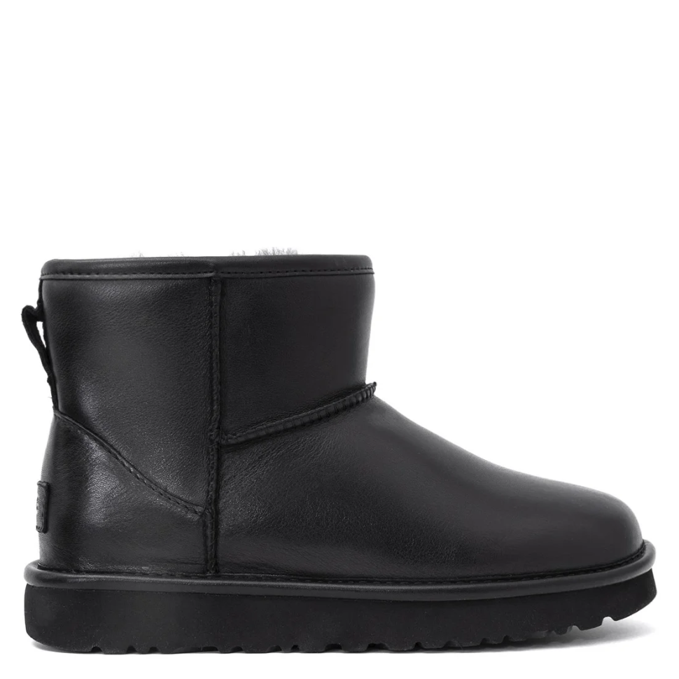 Уги чоловічі UGG Classic Mini 2 Leather р. 42 Чорний (20496)