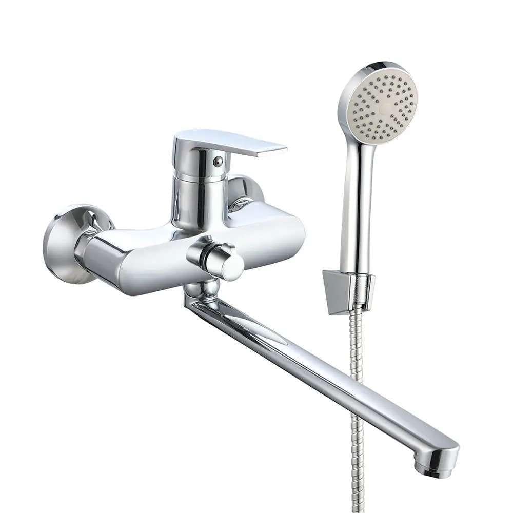 Смеситель для ванны Wezer VRL715-10 однорычажный с ручной лейкой Хром (SQ-1056352)