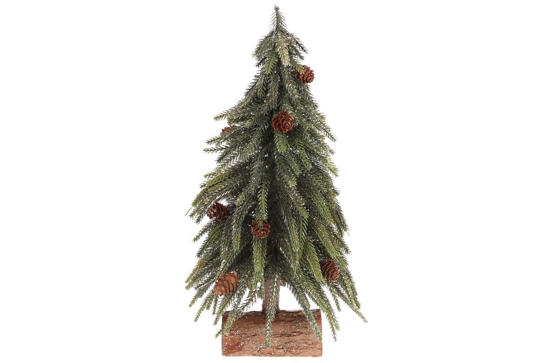 Елка декоративная Bonadi с золотым глиттером на деревянной подставке 35 см (122-149) Елка декоративная Bonadi с золотым глиттером на деревянной подставке 35 см (122-149)