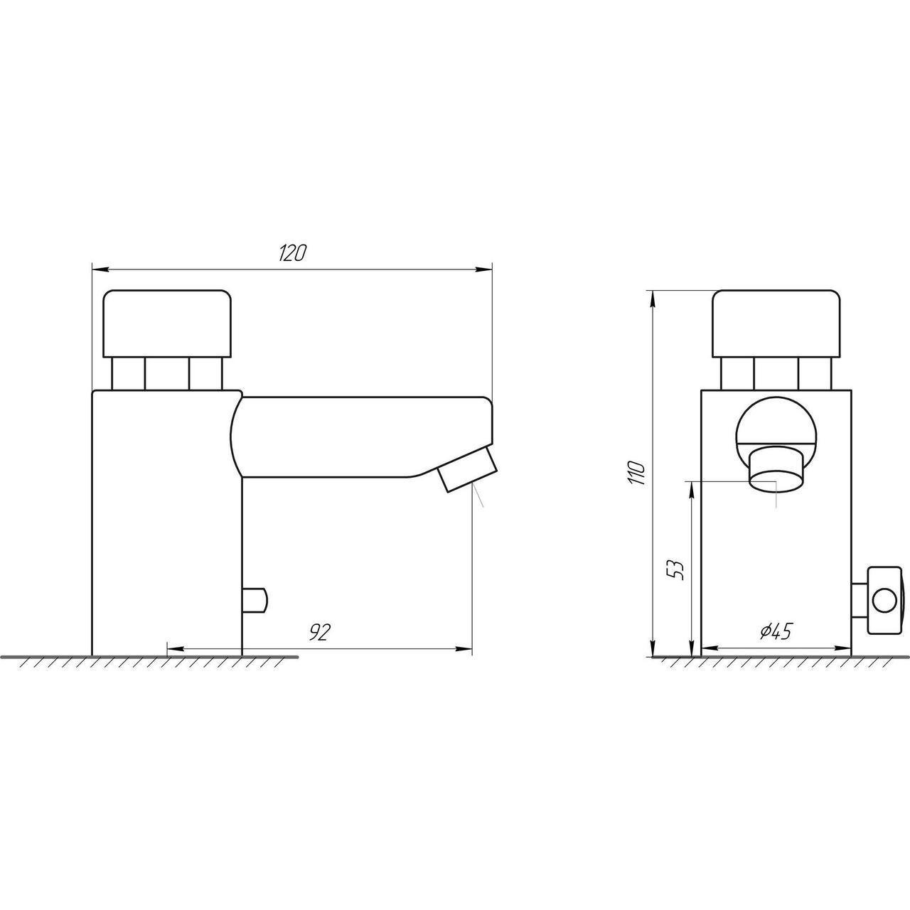 Смеситель-дозатор умывальника нажимной Tremolada 463 для Hot/Cold (2633543849) - фото 4