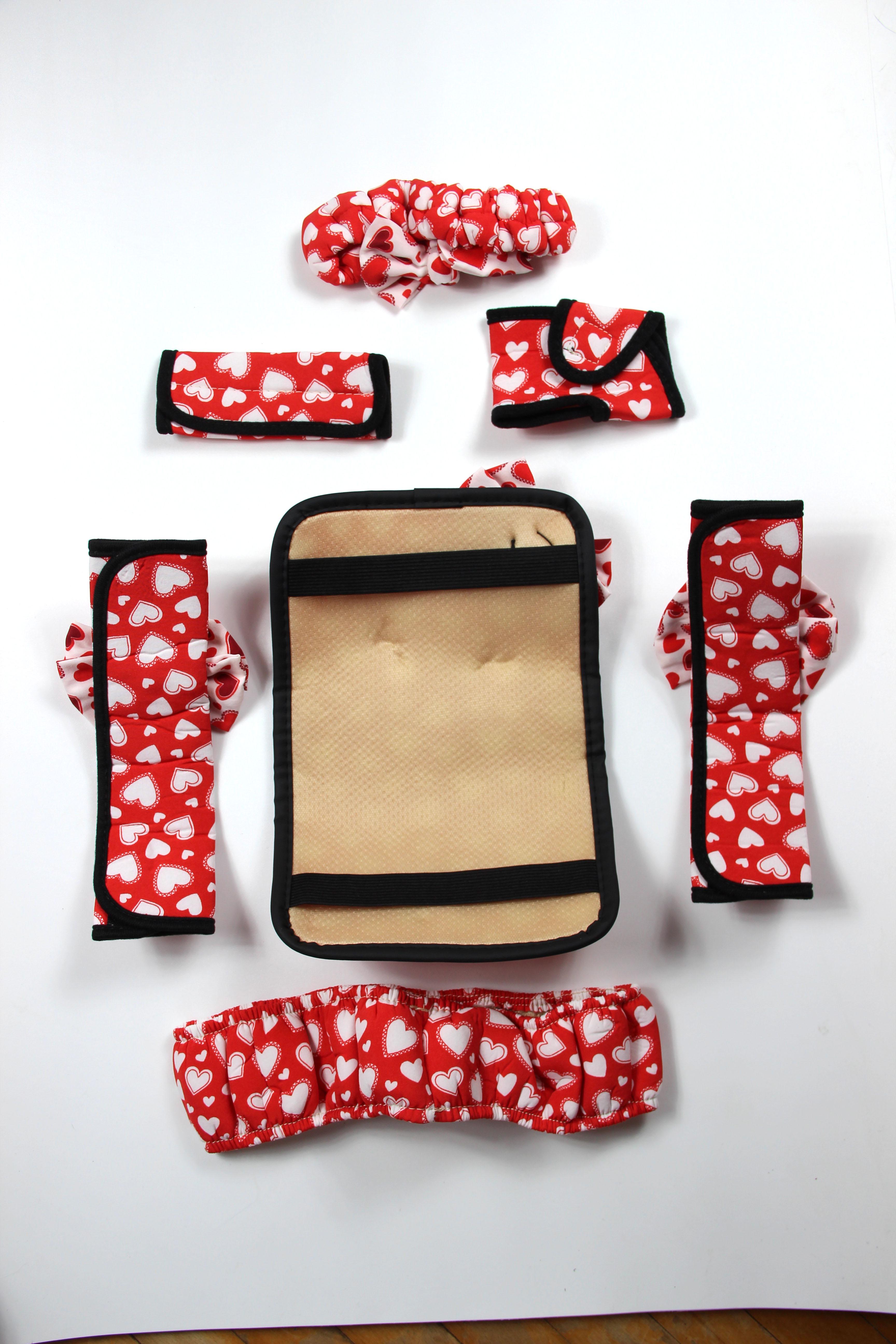 Комплект аксессуаров для декора авто Amazon x003cyzi9f Сердечки one size Красный - фото 2 Комплект аксессуаров для декора авто Amazon x003cyzi9f Сердечки one size Красный - фото 2