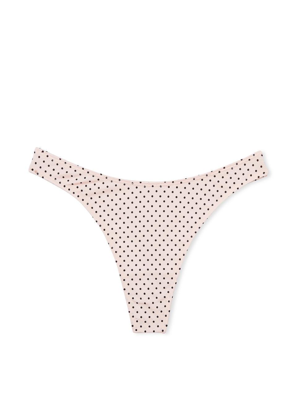 Труси жіночі Victoria's Secret Stretch Cotton High-Leg Scoop Thong XS Рожевий (26819088) - фото 3