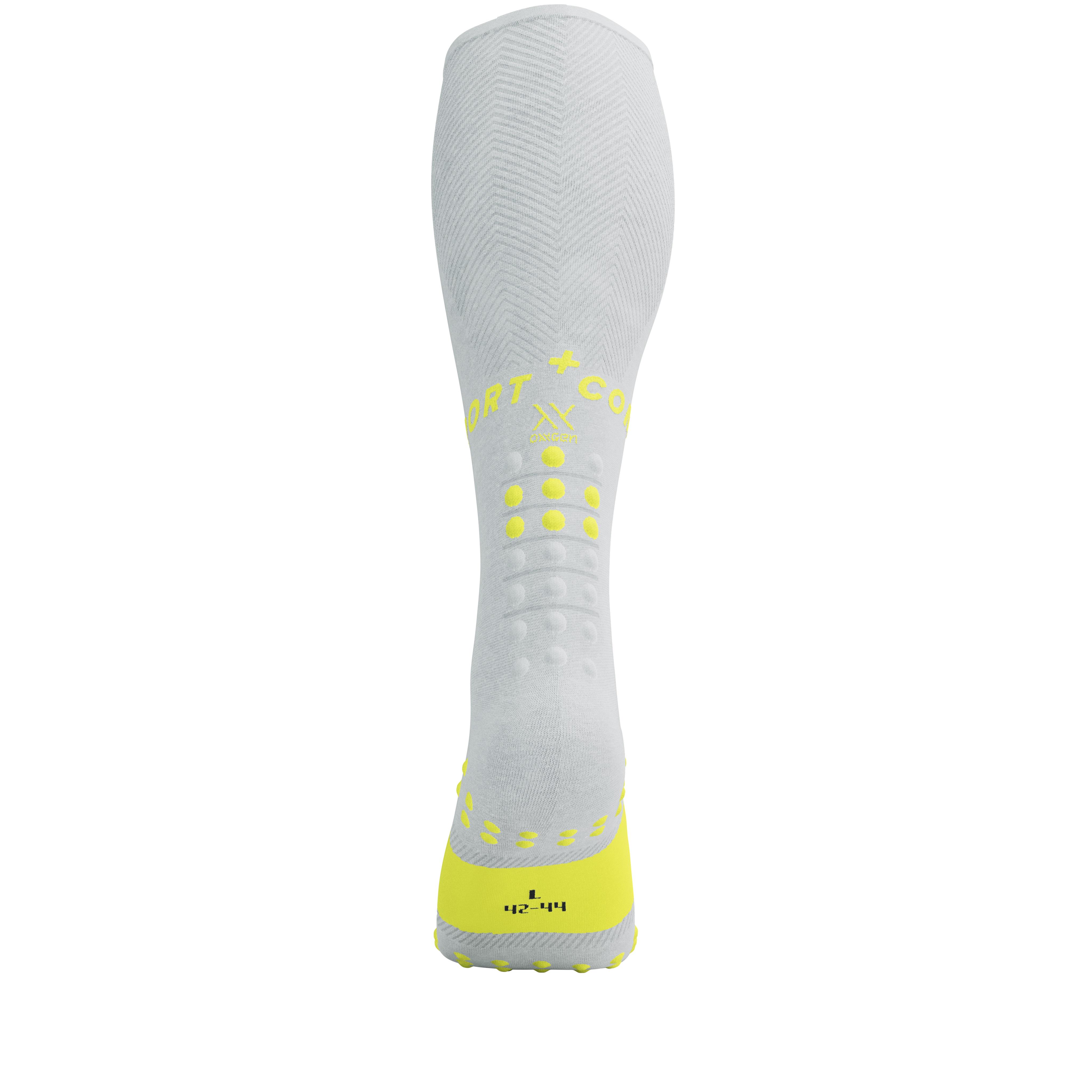 Гольфы Compressport Full Socks Oxygen T1 White/Safe Yellow - фото 9