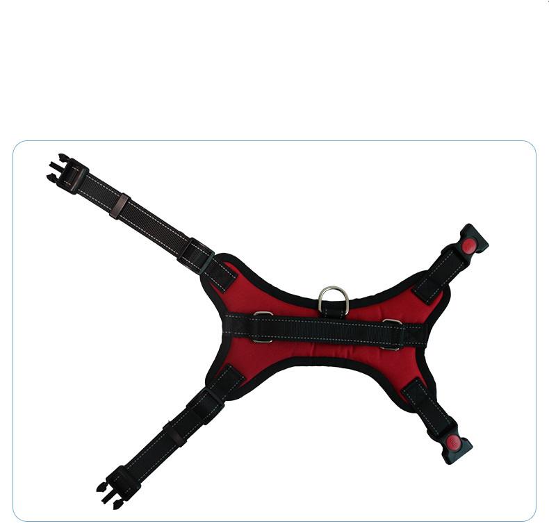 Шлея для собак мягкая/нейлоновая/светоотражающая/регулируемая S Красный (1М1321) - фото 5 Шлея для собак мягкая/нейлоновая/светоотражающая/регулируемая S Красный (1М1321) - фото 5