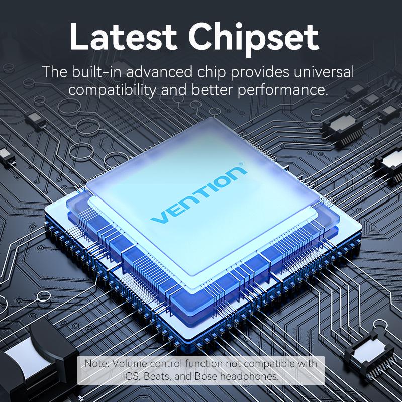 Перехідник Vention 2х3.5 мм minijack-3.5 мм minijack стерео AUX 4-піновий TRRS Нейлонова оплітка 0,3 м Чорний (BHFBY) - фото 7 Перехідник Vention 2х3.5 мм minijack-3.5 мм minijack стерео AUX 4-піновий TRRS Нейлонова оплітка 0,3 м Чорний (BHFBY) - фото 7