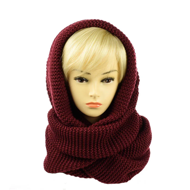 Женский снуд-хомут классический Бордовый