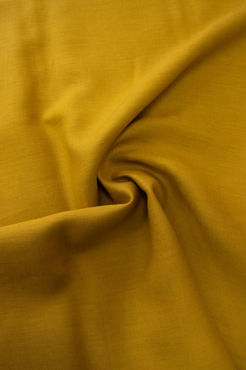 Тканина лляна костюмна 4с33 190 г/м2 колір 1218 Camel 100% льон Золотистий (OBR491_1218)