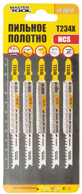 Полотно пристальное для лобзика MasterTool Progressor по дереву T234X прямой рез 8-12TPI 116 мм 5 шт. (14-2820) - фото 2