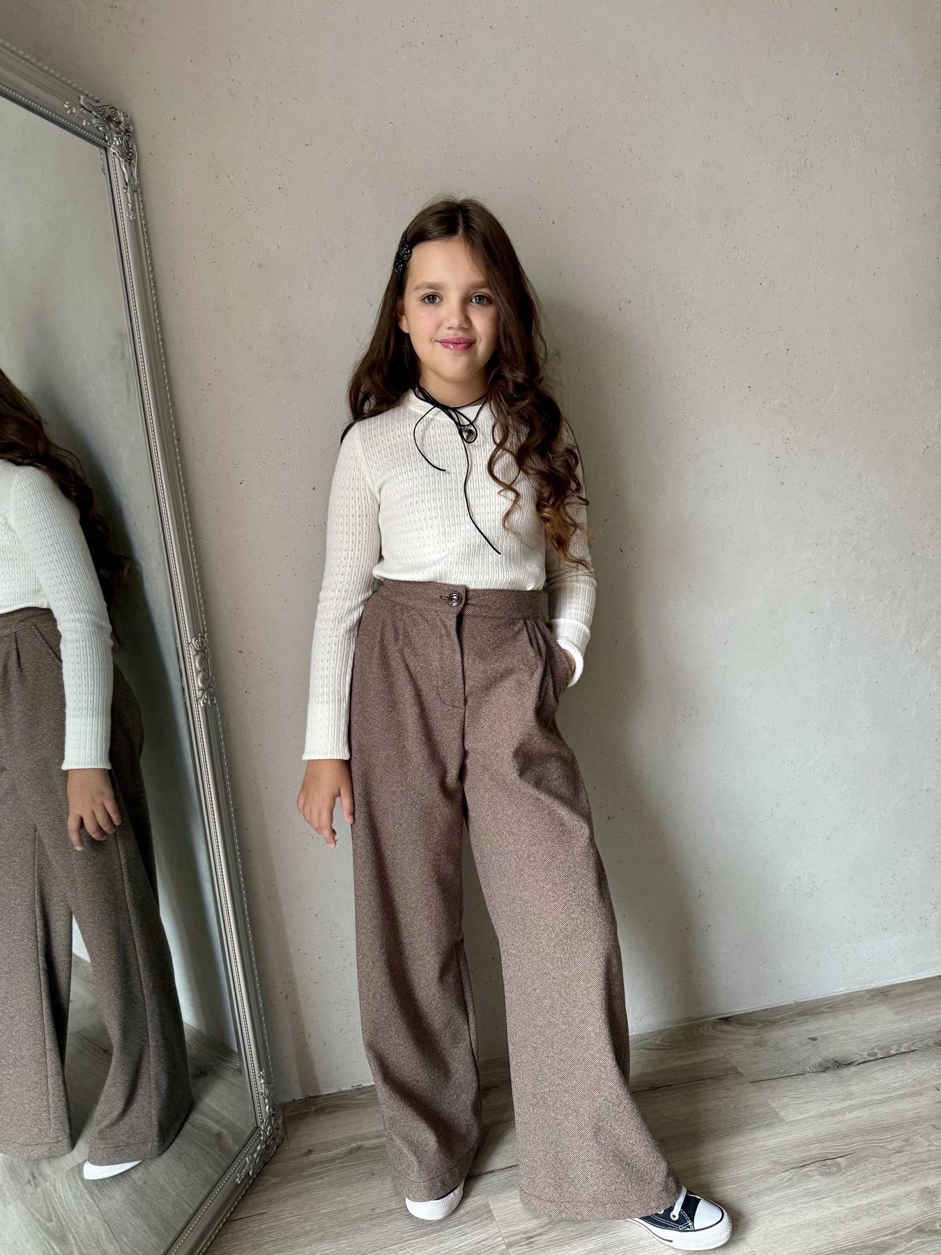 Брюки кашемировые для девочки IRmAS 1309 158 см Шоколадный