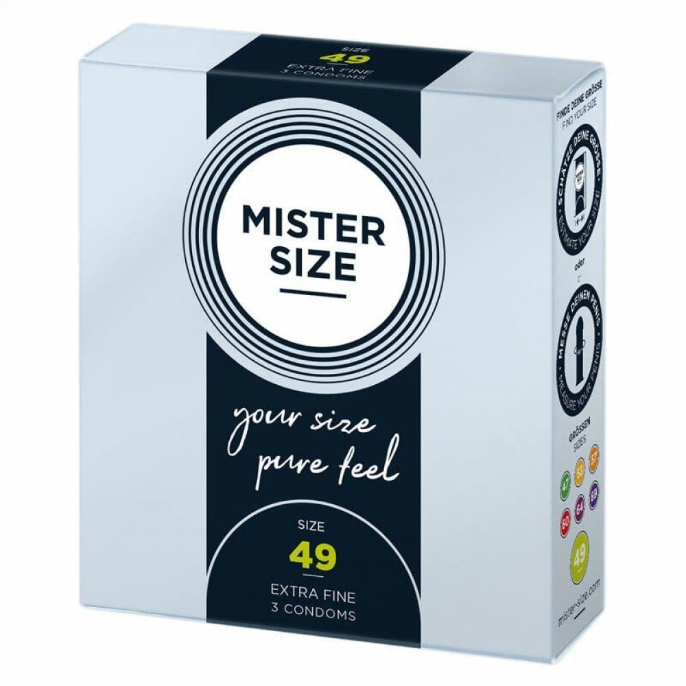 Презервативи ультратонкі Mister Size латексні 49 мм 3 шт. (4136660000)