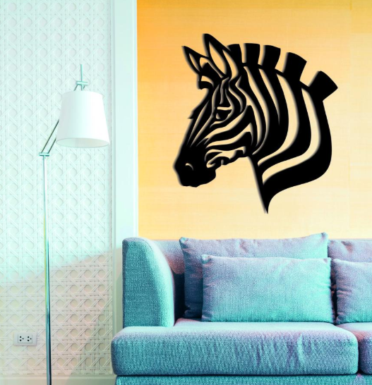 Деревянное панно Decart декор для комнаты спальни офиса Zebra 100х90 см
